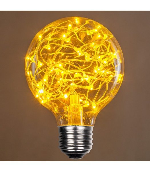 CL78451 E26 Base G80 Fairy Light GOLD LED Bulb 